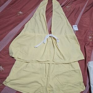 Free People Yellow Women's Shorts Set